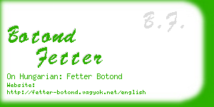 botond fetter business card